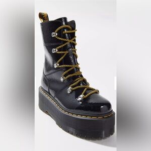 Dr. Martens Ghilana Max Distressed Patent Leather Platform